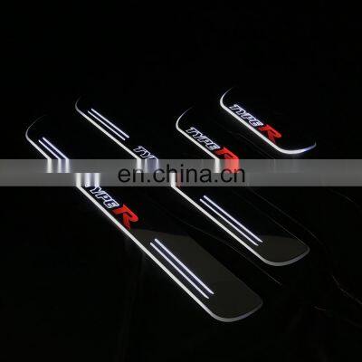 Led Door Sill Plate Strip step light door decoration step for Honda Civic FK8 dynamic sequential style