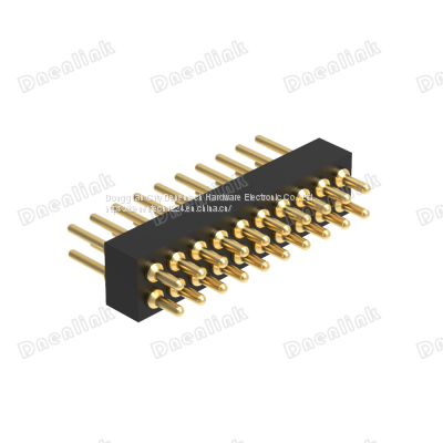 Dnenlink 1.27mm Pitch Dual Row H2.0mm Straight DIP Type Male Header PogoPin Header photo-2