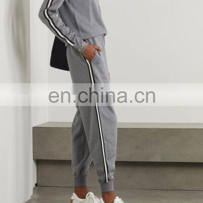 Outdoor Custom Cashmere Silk Knit Pullover Luxury Loungewear Women Sets photo-2