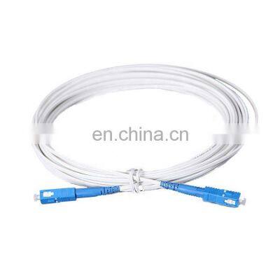 15meters SC UPC Single Mode G657A Simplex Indoor FTTH Drop Cable Fiber Optic Patch cord sc apc ftth patch cord