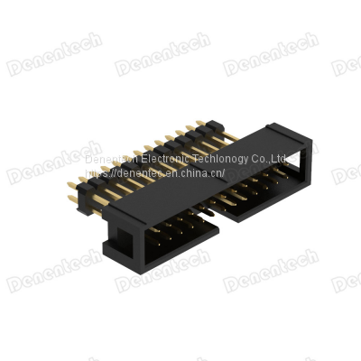 Denentech 2.54mm H9.0 W8.80 Dual Row Straight Heighten DIP Box Header