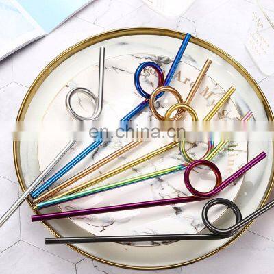Best Selling Gold Party Eco Friendly Drinking Recyclable Color Changing Reusable Metal Straws photo-2