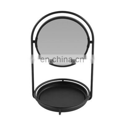 Black Makeup Mirror Household Make up Mirror with Storage New Design Decorative Mirror