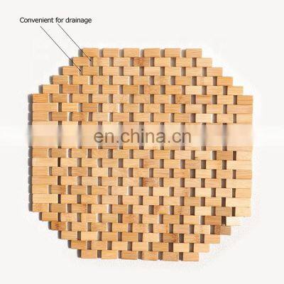 Customized High Quality Natural Synthetic Wood Mat Non Slip Environmental Bathroom Floor Mat Fold up Bamboo Floor Mat photo-4