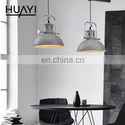 HUAYI Factory Wholesale Vintage Decoration Iron Solid Wood Indoor 5W 10W Living Room Kitchen Hanging LED Pendant Light