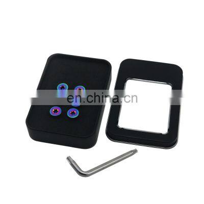 6PCS M5*15 Titanium Alloy Racing Screw Steering Steering Wheel Bolts photo-4