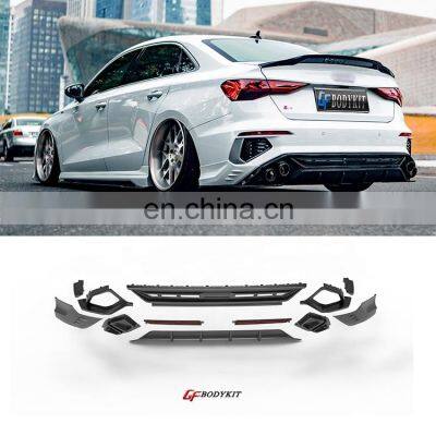 Suitable for Audi A3 2020 2021 body kit accessories Car sports rear diffuser rear bumper bar Rear bumper lip