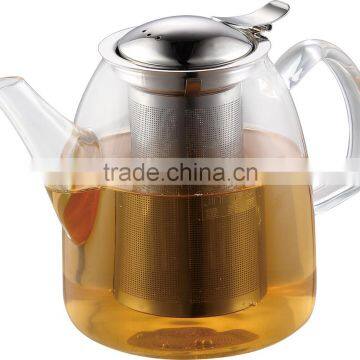 tea brewer glassware with stainless steel strainer borosilicate glass tea sets