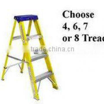 Electricians Heavy Duty Yellow Catwalk Fibreglass Fibre Glass Step Ladder 30000v