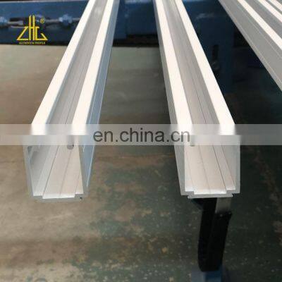 Powder Coating Aluminium Curtain Track Profile Hanging Rail Extrusion