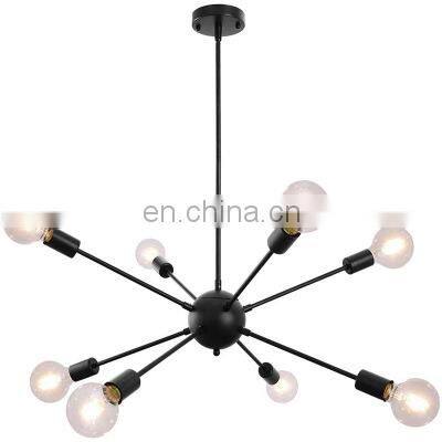 Retro Industrial Sputnik Chandelier Nordic LED Pendant Lights Creative Ceiling Hanging Lighting For Living Room Dining Room