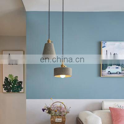 Terrazzo Colorful Cement Chandelier Hotel Headboard Acrylic Led Ceiling Pendant Light Kitchen Lamps photo-5