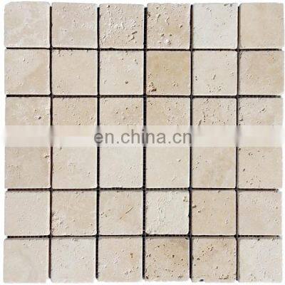 New Manufacturing Luxury Decoration Models Hot Sale Turkish Travertine Mosaic Tumbled From Turkey CEM-T-MOS-01-01 photo-4
