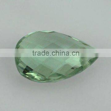 Pear Shape Calibrated Green Amethyst Briolette - Natural Precious & Semi Precious Gemstones