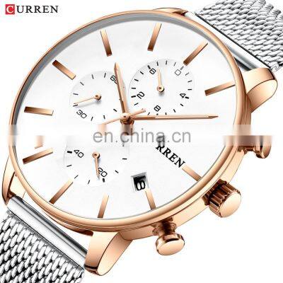 CURREN Customized Personality Gold Watch Brand Men's Watch Mesh Strap Men's Watch