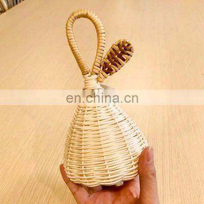 High Quality Rattan Rattle Set, Wicker Hand Bell Kids Toys Wholesale Supplier photo-3