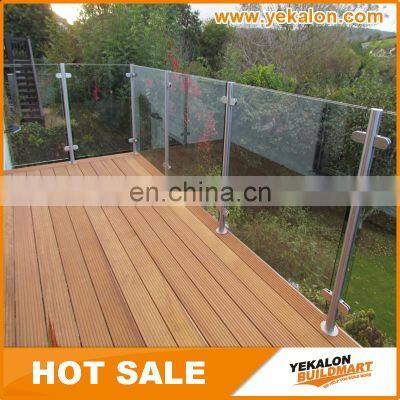 Hot Selling Good Quality Classic Design Semi Frameless Modern Durable Aluminium Glass Terrace Railing Designs photo-5
