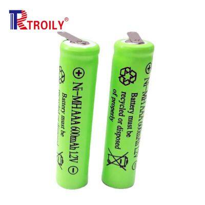 TROILY Ni-MH AAA600mAh 1.2V Rechargeable Battery With Tabs