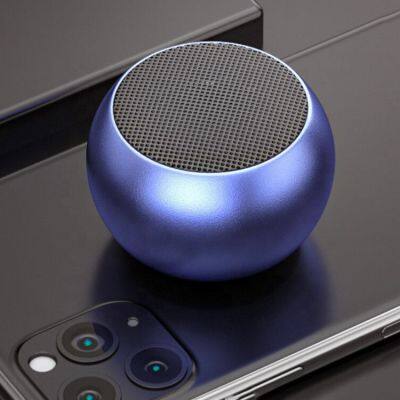 Best Selling Custom Colorful metal Mini 360 degree surround sound speaker wireless outdoor mini TWS Speaker