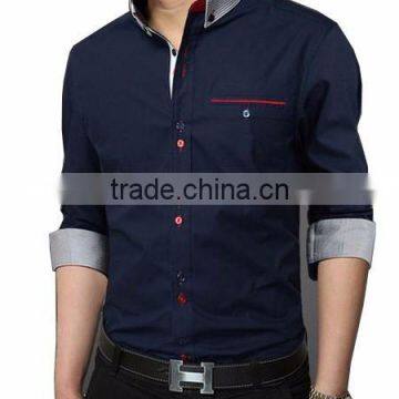 Fashion style mens long sleeve heavy cotton shirt