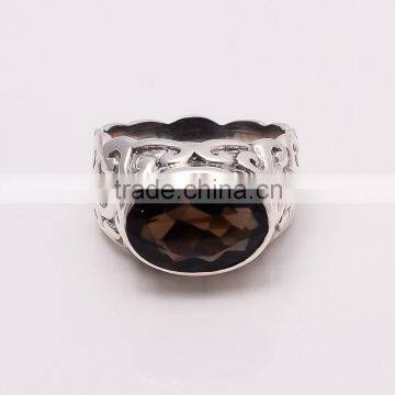 SMOKY RING ,925 sterling silver jewelry wholesale,WHOLESALE SILVER JEWELRY,SILVER EXPORTER,SILVER JEWELRY FROM INDIA