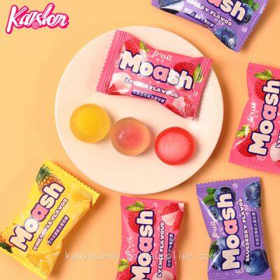 High quality confectionery cute center filling fruit jelly soft candy