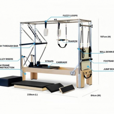 Cadillac Reformer Yoga Pilates Reformer Full Trapeze photo-2