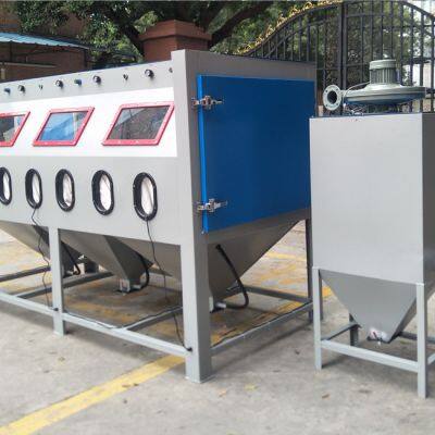 Big Sand Blasting Cabinet Manual Double Station Pressure Sandblasting Machine photo-4