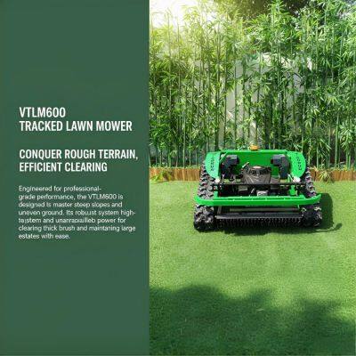 VTLM600 Triturador de vegetación a martillo remoto a gasolina con motor Loncin de 4,5 kW y motor servo de 24V 500W para la limpieza de vegetación densa