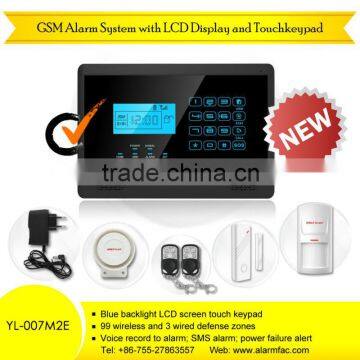 Hot sale GSM security wireless smart security alarm system YL-007M2E Support IOS App and Android App gsm alarm system 12V