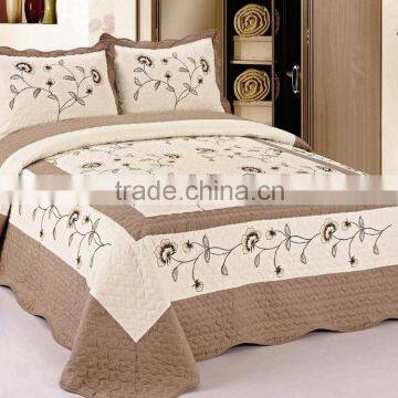 Hot Sale 3Pcs Embroidered Bedspread Set photo-3