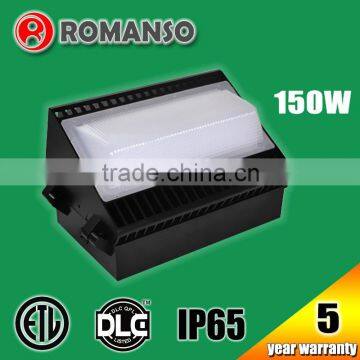 Meanwell driver outdoor wall mounted led light 150w dlc led wall pack