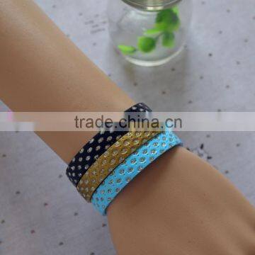 Mosaic and Dots Style PU Leather Bracelet