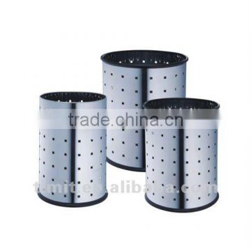 Superior Quality Stainless Steel Round Shape with Square Hold Dustbin