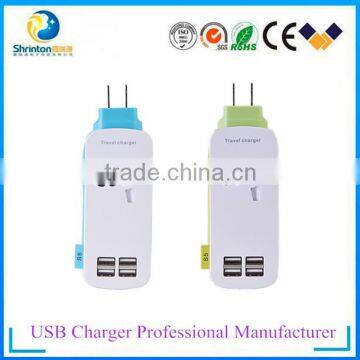 2015 High Speed 4.6 A EU UK USA AU Usb Travel Charger with Fashion Looking and Cheap Price