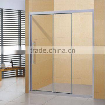 China Made Tempered Glass Hinge Sliding Door