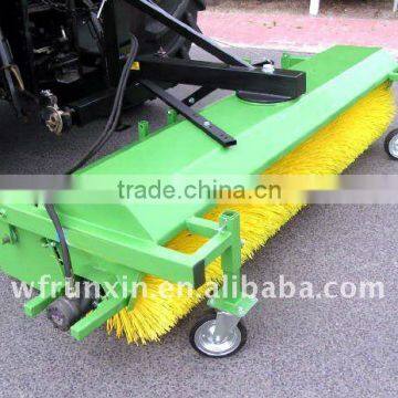 Tractor mounted road sweeper