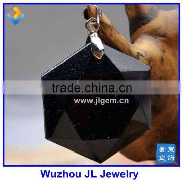 JL Jewelry Hot New Product Artificial Blue Sandstone Pallisandro Classico David Star Pendant