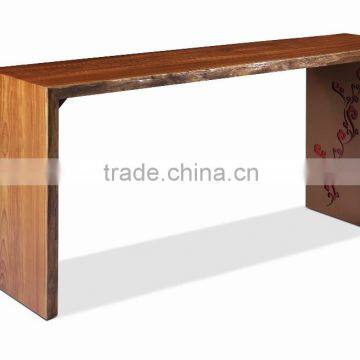 New Model Simple Design With Flower Wood Long Narrow Console Table For Wholesale