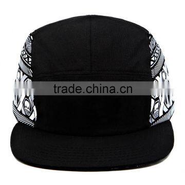 High Quality Manufacturer Custom Black Blank 5 Panel Hats photo-6