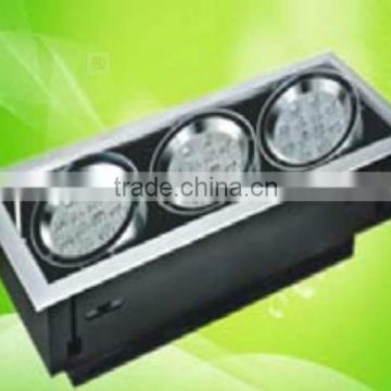 New 3x12W Recessed Black Rectangle COB LED Grille Light