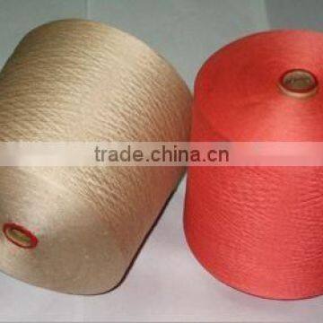 dyed 21s/1ring spun close virgin polyester staple yarn