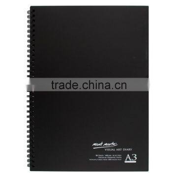 Mont Marte Visual Art Diary Black 140gsm 80page A3