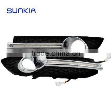 2 Pcs/set Waterproof LED Daytime Running Light DRL For Buick Regal Fog Lamp Modify With Turning Signal Lights
