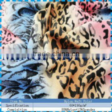 95%Nylon5%spandex leopard printed knit single jersey