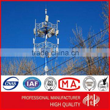 Conical Telecomminication Microwave Antenna Monopole Tower with Platforms