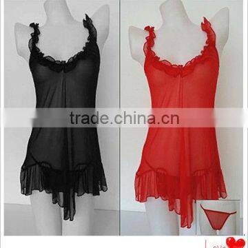 sex lingerie transparent night dress sexy nightgown set