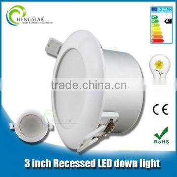 Ra80 dimmable cold white 85-265v 3 inch recessed led down light