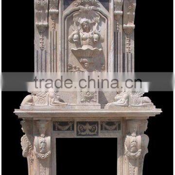 Large Carving Statue Stone Indoor Used Fireplace Mantel