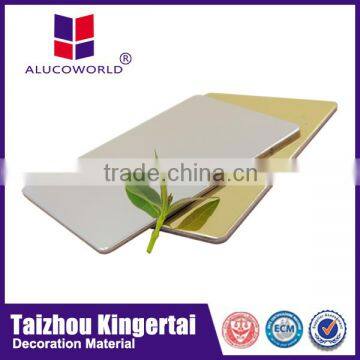 Alucoworld elegant package gold mirror acrylic sheet acp plastic sheets